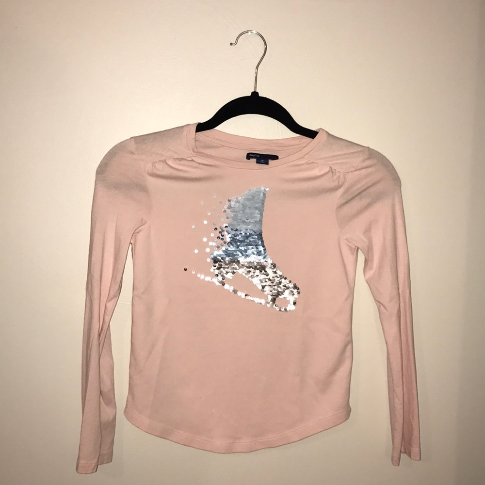 Gap Kids, long sleeve, pink tee